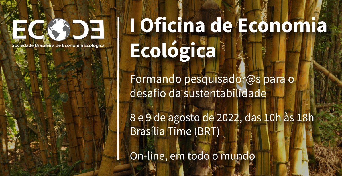 I Oficina De Economia Ecol Gica Sociedade Brasileira De Economia